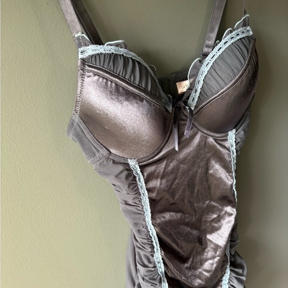 La vie en rose, size small , sexy fitted great bralette fitted bodysuit, lace - Picture 2 of 6